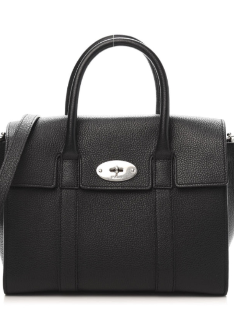 Mulberry Classic Grain Small Bayswater In Black